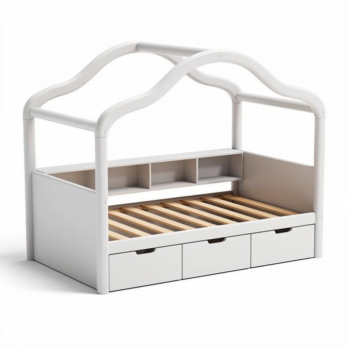 Modern Children’s Bed with Canopy Design and Under-Bed Storage