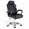 **Technical Title: Ergonomic Gaming Chair Design with Adjustable Armrests and Chrome Base**